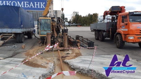 ГНБ и протяжка пучков футляров 4 х ф110м